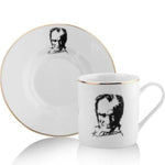Atatürk Tasarımlı Porselen 2'li Kahve Seti