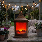 Dekoratif Ledli Şömine Lamba