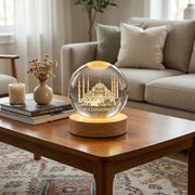 3D İstanbul (Sultanahmet Camii) Temalı Kristal Cam Küre Led Lamba